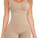 VVX Shorts Bodysuit for Women Tummy Control Shapewear Seamless Sexy Butt Lifting Workout Bodycon One Piece Short Jumpsuit (XL/XXL (firm control or one size up), A-1 Pack-nude)