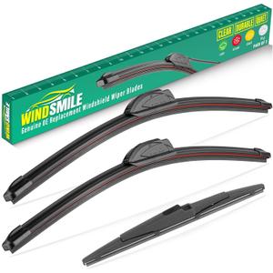 26" 14" 13" Windshield Wiper Blades Replacement for Hyundai Santa Fe 2013 2014 2015 2016 2017 2018 Hyundai Santa Fe Sport XL Premium All Weather Front Rear Wipers Set - OEM Quality (Pack of 3)