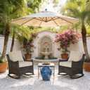 Outdoor Deep Seat Cushions (24"x24") 2 Sets, Water-Resistant Fade Resistant Cushions with Removable Covers & High Resilience Foam with YKK Zippers for Patio Furniture,Sand