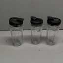 Ninja Blender Cups Replacement 24oz  Compatible with Ninja BN401, BL450, BL456, BL480, BL2012, BN751, BN801, SS101, SS151  3 Pack with To-Go Lids