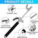 MONOJOY Steering Wheel Lock Universal Security Car Locks with Safety Hammer Heavy Duty Carro Wheel Locks Retractable Anti-Theft Prevention Device for Truck|SUV|Van Accessories, Black