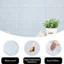 Lovdeco Ice Blue Glass Subway Tile, Light Blue Glass for Bathroom Kitchen Shower Backsplash Wall, 3 x 6 Inches, 4 Sq.Ft.