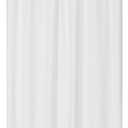 Mrs Awesome Embossed Microfiber Extra Long Shower Curtain Liner 71 x 96 inches, Soft Fabric Shower Curtain Washable and Water Repellent, 71x96, White