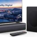 TV Speaker, 2.1 CH Soundbar with Subwoofer, 200W Dolby Digital Sound Bar for TV, Home Theater Audio System with HDMI eARC, Bluetooth, Remote Control, Surround Sound for Smart TV, Projector, Gaming