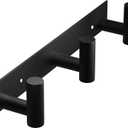 VAEHOLD Black Hat and Coat Wall Mount Rack - 3 Hooks for Robes, Bags, Keys, and Towels - Bathroom Towel Hanger Organizer (1 Pack)