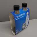 2 x SodaStream Black 1L Slim Carbonating Bottles Twin Pack, Pack of 2