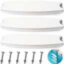 TonGass (3-Pack, White) 18" Universal Swimming Pool Ladder Rung Step Replacement with Stainless Steel Bolts Compatible with Inground Above Ground Pool Heavy-Duty Molded Plastic Ladder Step Parts