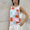 Zeagoo Womens Sleeveless Sweater Vest Crewneck Knit Loose Sweater Tank Tops Lightweight Shirts Blouses 2026 (S)