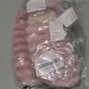 ATHMILE House Slippers for Women Men Indoor Barefoot Slippers Socks Furry Slip on House Shoes Cozy Comfy for Home Bedroom Travel Yoga (8-8.5 Women/7-7.5 Men, Pink Striped)