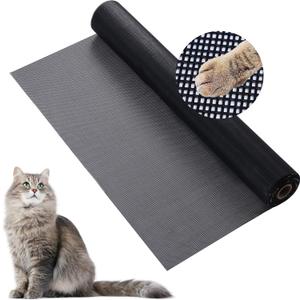 BAFLOTEX Pet Screen Replacement Door Repair Kit 36''x50' Thicken Charcoal Fiberglass Pet Screen Mesh Scratch- Against for Families with Cat or Dog Suitable for Windows, Doors and Porches
