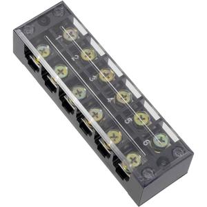 uxcell 6 Positions Dual Rows 600V 60A Wire Barrier Block Terminal Strip TBC-6006