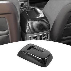 for Charger Center Console Armrest Cover Trim Fit for Dodge Charger/Chrysler 300C 2011+ Black Carbon Fiber Interior Accessories