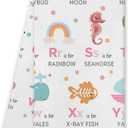 Pink Alphabet Hand Towels - Kids Boys Dish Towels, A-Z Alphabet Animals Hand Towels Dishcloth for Nursery Bathroom Kitchen Decorative, 16x24 Inch