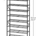 YATINEY 10 Tier Shoe Rack, Large Capacity Shoe Storage Organizer Holds 40 Pairs, Sturdy and Stable, for Entryway, Hallway, Closet, Dorm Room, Greige and Black SS10BG
