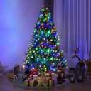 6Ft Pre-Lit Artificial Christmas Tree Hinged 350 LED Lights