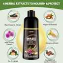 Dark Brown Hair Dye Shampoo for 100% Gray Coverage - 3 IN 1 Hair Color Shampoo with Argan Oil & Ginseng, Ammonia & Paraben Free, Long Lasting Semi-Permanent Natural Color for Women & Men