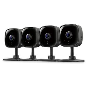 Tapo 1080P Indoor Wired Security Camera - Works as a Baby Monitor & Pet Camera, Motion Detection, 2-Way Audio, Siren, Night Vision, Subscription-Free Local Storage or Optional Cloud, C101(4-Pack)