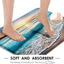 ArtSocket 4 Pcs Shower Curtain Set Beautiful Sunrise Over Sea Beach Sunny Sunset Marine Natural with Non-Slip Rugs Toilet Lid Cover and Bath Mat Bathroom Decor Set 72" x 72"
