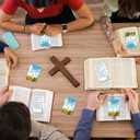 200 Pcs Gospel Tract Card Salvation Cards Pocket Holy Postcard Prayer Postcards Christian Inspirational Bible Verses Bookmark for Christian Gift(God Loves You)