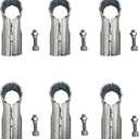 6 Pcs T Clamps Pipe Connector, End Rail T Clamp,Metal Clamp Fittings,1" O.D. 25.4 mm,Galvanized Steel Chain Link Fence, Bolts and Nuts Included