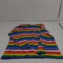 Funny World Rainbow Striped Shirt Men Long Sleeve Pride T Shirts, XX-Large