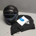 Carbon Fiber Full Face Motorcycle Helmets with Spoiler Sport Touring Street Motorcycle Helmet - Bluetooth Ready Speaker Pockets, L