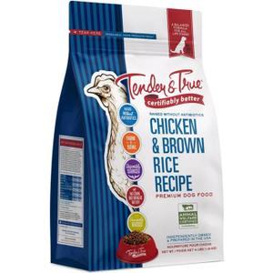 Tender & True Antibiotic-Free Chicken & Brown Rice Recipe Dog Food, 4 lb (64 Fl Oz (Pack of 1))