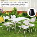 Ezprotekt 3/4" Rubber Chair Leg Caps, 24 Pcs Round Non-Slip Chair Leg Floor Protectors, Furniture Stool Leg Feet Covers for Bar, Tables, Patio Metal Legs, Black (Fit: 0.63" - 0.75")