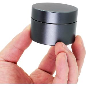 Portable Daily Pill Case, Heavy Duty Aluminum Alloy Round Pill Box, Waterproof Travel Pill Organizer, Pocket Purse Medicine Vitamin Holder EDC Container for Outdoor Camping Working (Large, Gray)