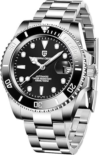 CEYADG Pagani Design Men's Watches Japanese Automatic Mechanical 40mm Sport Waterproof Stainless Steel Sapphire Glass Wrist Watch