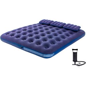 DIMAR GARDEN King Size Camping Air Mattress Inflatable Bed with Pillow,Include Hand Pump