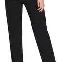 Women's Scrub Pants - Breathable & Soft Straight-Leg Pull-on Cargo Pant,Drawstring Bottoms with 3 Pockets (Medium, Black)