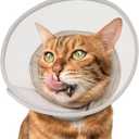 Cat Cone Collar Soft: Comfortable Waterproof Mesh Recovery Cone After Surgery to Stop Licking and Scratch, Alternative to Plastic Elizabeth Head/Neck Cone (Grey)