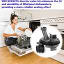 WD19X25278 Dishwasher Diverter Valve Kit Fit For GE Whirlpool Kenmore Maytag Amana Dishwasher Replacement Parts WD00X25260, WD18X21678, WD19X25259