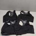 Racerback Sports Bras for Women with Pads - High Impact Athletic Tank Tops for Yoga and Workout Brassieres Bra, L, 4 pack