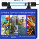 Clean Light for Aquarium13 W Fish Tank Clean Light with Timer,Aquarium Green Killing Waterproof Clean Submersible Lamp for Pond,Swimming Pool,Indoor