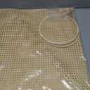 Leinuosen Pressed Cane Webbing Rattan Seat Repair Kit 24"x24" Mesh 8.2 Feet of #8.5 Spline & 5 Wooden Wedges for Home Decor Projects Furniture Caning Chairs Cabinets Beds