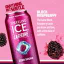 Sparkling Ice Caffeine Black Raspberry Sparkling Water with Caffeine, Zero Sugar, with Antioxidants and Vitamins,16 fl oz Cans (Pack Of 12)