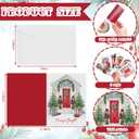 48 Pcs 4x6 Inch Christmas Red Doors Card with White Envelopes Holiday Greeting Cards Thank You Merry Christmas Welcome Cards Xmas Money Gift Card Holders