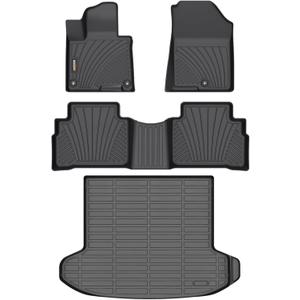 Binmotor- All Weather Floor Mats Cargo Liner Full Set for kia Sportage 2023-2025 (Only Gas Models), Heavy Duty Car Floor Liners for Sportage Accessories