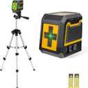 Laser-Level-with-Tripod, Green Cross Line Laser with Tripod Self-Leveling, Lazer Leveler Tool for Picture Hanging Construction Floor Tile Wall Home Renovation, Indoor Project (Standard)