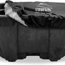COSFUN 100 Gallon Oval Stock Tank Cover,Waterproof Dust Proof Anti-UV Ice Bath Cover,Keep Water Trough Clean (Elastic Bottom, Black)