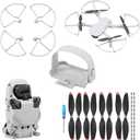 Propeller Guard+16PCS Propeller Blade +Propeller Holder Starp for DJI Mini 2 Mini 4K/Specta Drone,Light Weight Props Guard Bumper for Mavic Mini SE Drone Protective Accessory