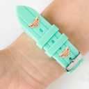 Angoily 12 Pcs Strap Decorative Ring Strap Decors Watch Band Bee Strap Charm Decorative Charms Nails Studs (1X0.7CM, Assorted Color)