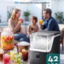 Portable Nugget Ice Maker Machine Countertop, 42Lbs/24H Pebble