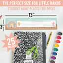 2 x Desk Name Tags for Classroom -25 Student Name Plates for Classroom Kindergarten, Preschool, 1st, 2nd & 3rd Grade, 13x3 Teacher Nameplates for Student Desks, Boho Nametags