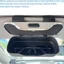 GDQ Sunglasses Holder for Car Visor Glasses Case|Car Sunglass Holder|Eyeglass Holder|Press Silent Shockproof Dustproof (Beige)