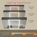 40x28 Inch Three Doors Aluminum LED Bathroom Medicine Cabinet with Mirror