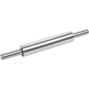 17-Inch Stainless Steel Rolling Pin for Baking - Heavy Duty Metal Dough Roller with Non-Slip Handles for Pizza, Chapati, Cookies & Pastry - Dishwasher Safe
