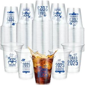 FoldTier 100 Pcs Graduation Cups Graduation Decorations 2025, 16 oz Congrats Grad Party Cups Plastic Disposable Class of 2025 Drinkware Bulk for Grad Celebrations Party Tableware Supplies(Blue) FoldTier 100 Pcs Graduation Cups Graduation Decorations 2025, 16 oz Congrats Grad Party Cups Plastic Disposable Class of 2025 Drinkware Bulk for Grad Celebrations Party Tableware Supplies(Blue)